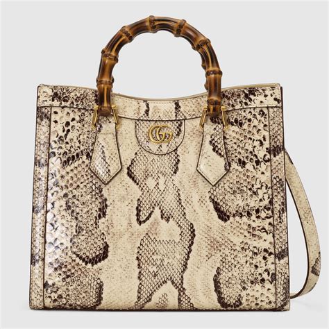 gucci piston bag|Gucci Diana small python tote bag .